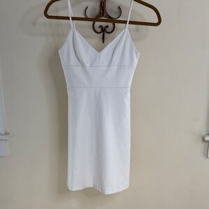 Amanda Uprichard White Mini Dress with Spaghetti Straps